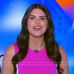 Melissa Adan’s pink colorblock dress on Good Morning America