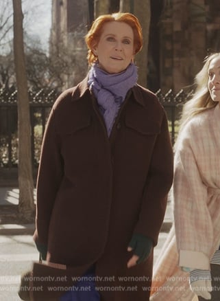 Miranda’s brown coat on And Just Like That