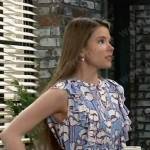 Molly’s blue floral top on General Hospital