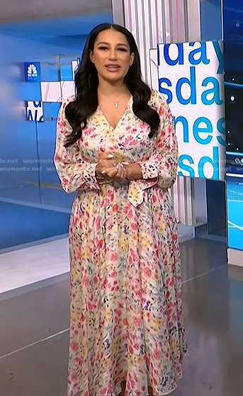 Morgan’s floral print maxi dress on NBC News Daily