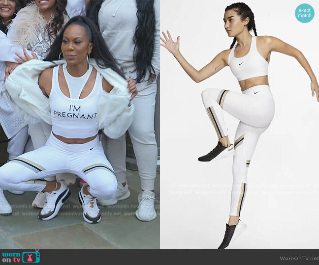 Nike Dri-FIT Swoosh Leggings worn by Sanya Richards-Ross on The Real Housewives of Atlanta