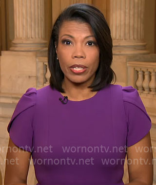 Nikole Killion’s purple dress on CBS Mornings