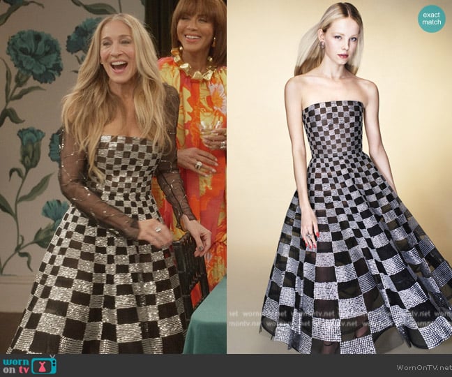 Oscar de la Renta 2023 Fall Collection worn by Carrie Bradshaw (Sarah Jessica Parker) on And Just Like That