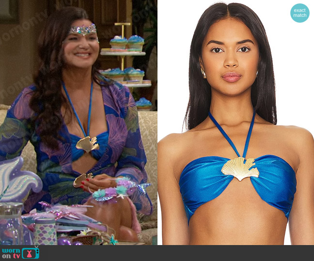 PatBO Ocean Leaf Bikini Top worn by Katie Logan (Heather Tom) on The Bold and the Beautiful