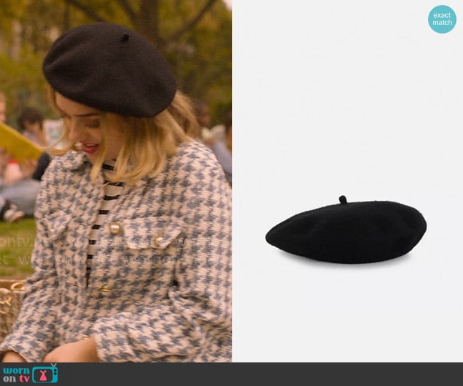 Primark Wool Beret in Black worn by Imogen Heaney (Rhea Norwood) on Heartstopper