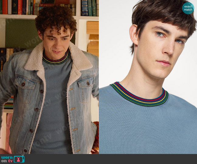 PS Paul Smith Stripe Detail Sweater worn by Ricky (Joshua Bassett) on High School Musical The Musical The Series