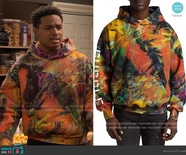 Purple Brand Special Buy Fleece Relaxed-Fit Hoodie worn by Booker Baxter (Issac Ryan Brown) on Ravens Home