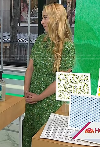 Rachel Rothman’s green floral dress on Today