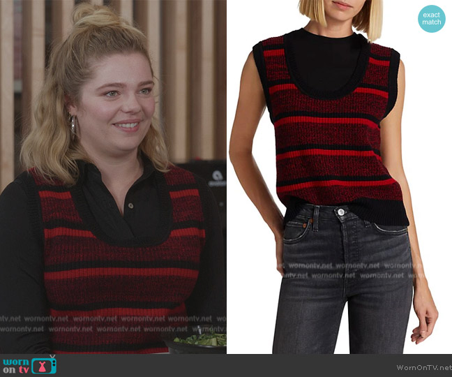 Re/Done Wool Sweater Vest worn by (Cate Hayman) on And Just Like That