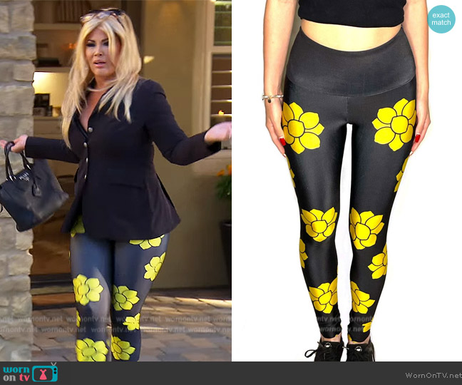 Real for Real Logo Leggings worn by Emily Simpson on The Real Housewives of Orange County