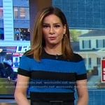 Rebecca’s black and blue striped top on Good Morning America