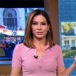 Rebecca’s pink polo top on Good Morning America
