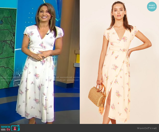 Reformation Carina Dress worn by Ginger Zee on Good Morning America
