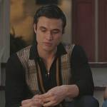 Reggie’s black plaid cardigan on Riverdale