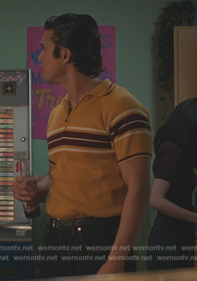 Reggie’s yellow stripe polo on Riverdale