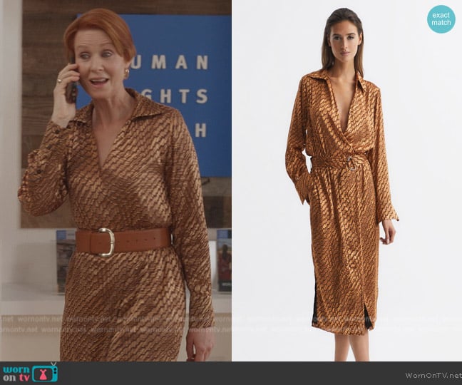 Reiss Emily Dress worn by Miranda Hobbs (Cynthia Nixon) on And Just Like That