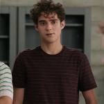 Ricky’s burgundy striped t-shirt on High School Musical The Musical The Series