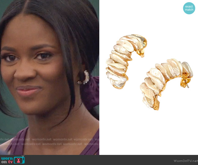 Robyn Rhodes Lizzie Earrings worn by Charity Lawson on The Bachelorette