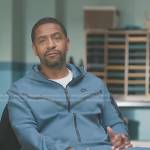 Rolando’s blue track jacket and joggers on The Chi