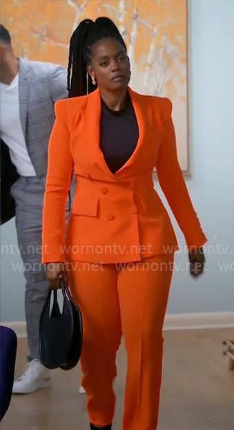 Sabrina’s orange suit on Tyler Perrys Sistas
