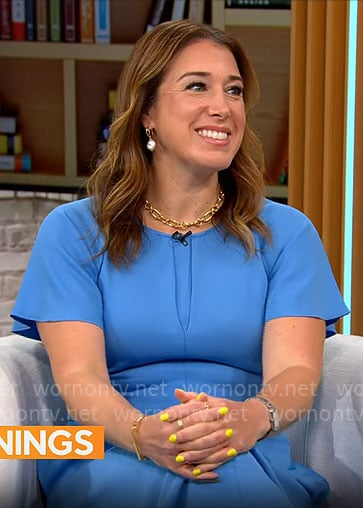 Sarah Gelman’s blue dress on CBS Mornings