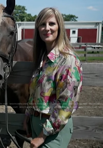 Sarah Maslin Nir’s horse print blouse on Good Morning America