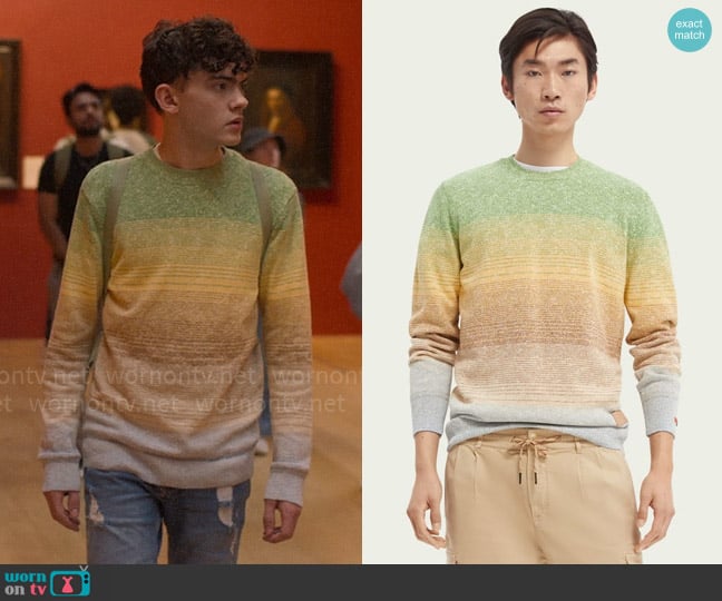 Scotch & Soda Gradient Sweater worn by Charlie Spring (Joe Locke) on Heartstopper