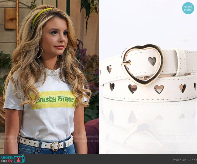Aqua High Rise Embellished Straight Jeans worn by Destiny Baker (Mallory James Mahoney) on Bunkd