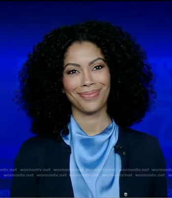 Shirleen Allicot’s blue satin top on Good Morning America