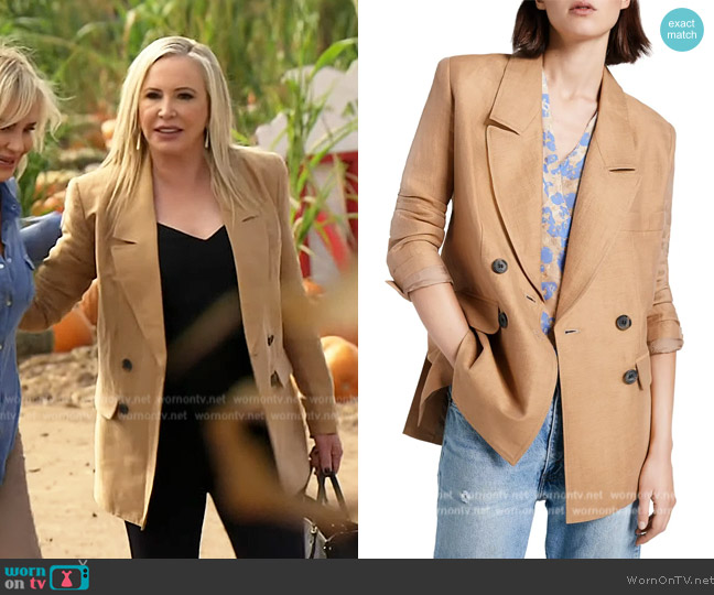 Smythe Oversize Linen & Silk Blazer worn by Shannon Beador on The Real Housewives of Orange County