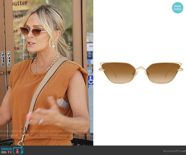 Sojos Small Cateye Sunglasses worn by Tamra Judge on The Real Housewives of Orange County