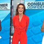Stephanie Ruhle’s red wrap jumpsuit on Today