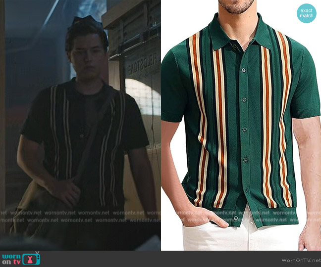 Qwentmtnty Striped Shrit worn by Jughead Jones (Cole Sprouse) on Riverdale