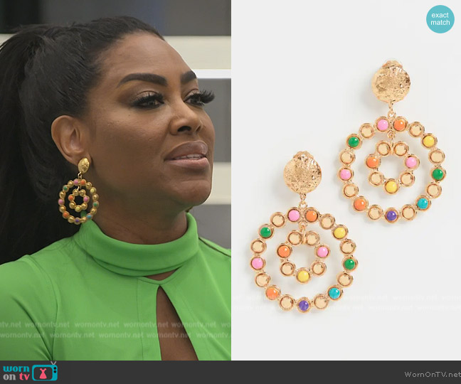 Sylvia Toledano Flower Candies Earrings worn by Kenya Moore on The Real Housewives of Atlanta