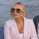 Tamra’s pink houndstooth tweed blazer on The Real Housewives of Orange County
