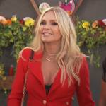 Tamra’s red gold button blazer on The Real Housewives of Orange County