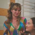 Taylor’s multicolor diamond romper on The Summer I Turned Pretty