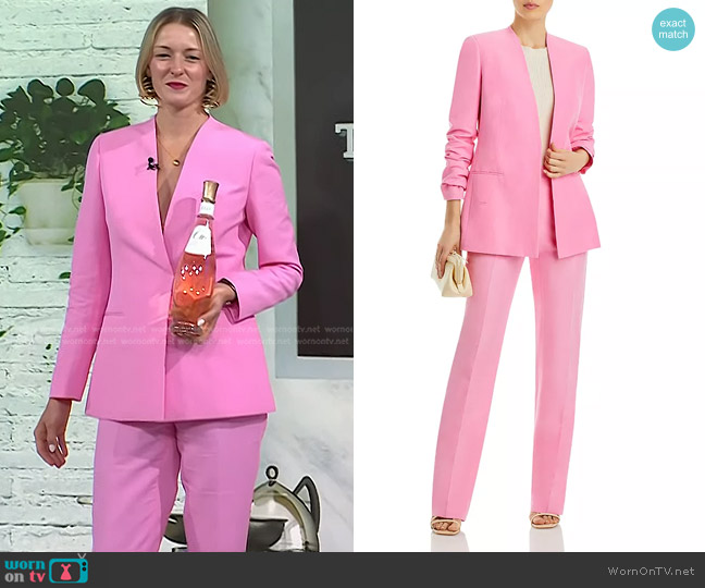 Lafayette 148 NY Collarless Blazer worn by Vanessa Price on Today