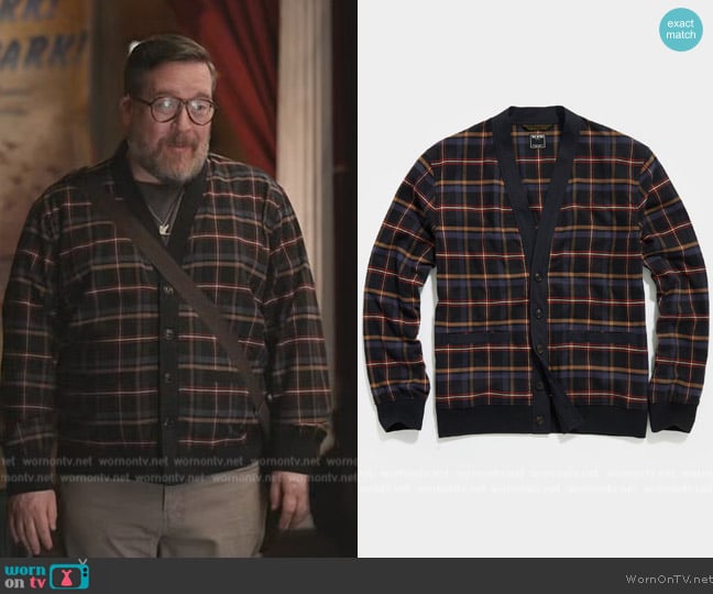 Todd Snyder Black Plaid Shirt Cardigan worn by (Michael Cyril Creighton) on Only Murders in the Building