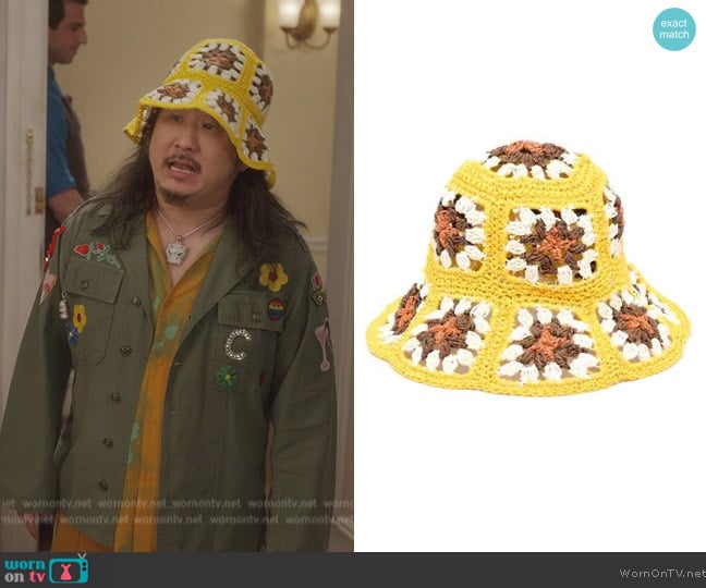 Tory Burch Crochet-knit bucket hat worn by (Bobby Lee) on And Just Like That
