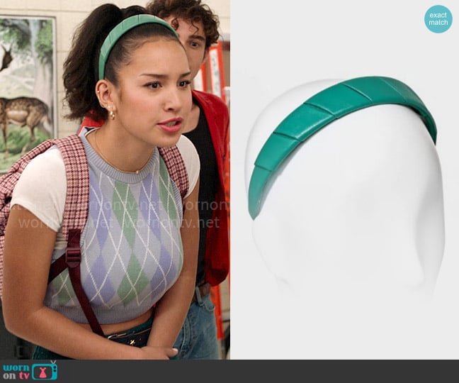 Universal Thread Faux Leather Headband worn by Gina (Sofia Wylie) on High School Musical The Musical The Series