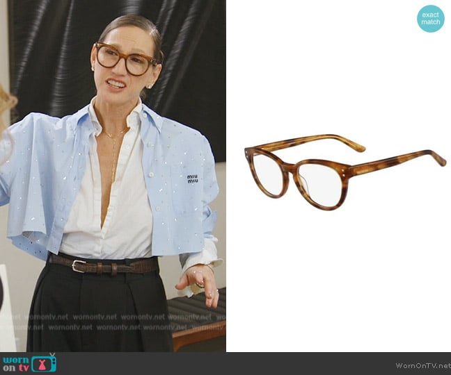 Valentino V2668 236 Striped Brown worn by Jenna Lyons on The Real Housewives of New York City