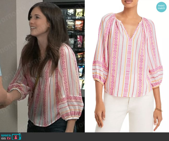 Velvet by Graham & Spencer Louise Top worn by Willow Tait (Katelyn MacMullen) on General Hospital