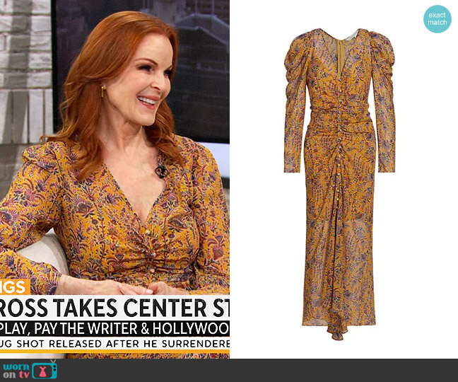 Veronica Beard Ferrara Dress worn by Marcia Cross on CBS Mornings