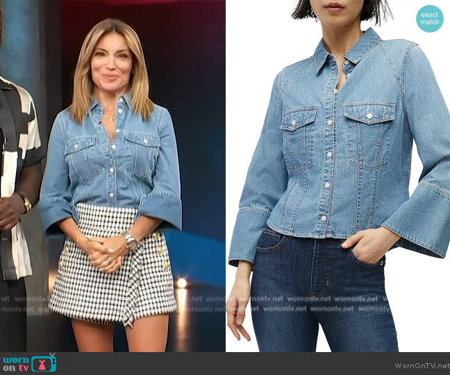 Veroncia Beard Tivi Denim Shirt worn by Kit Hoover on Access Hollywood