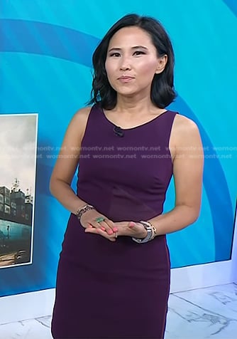 Vicky’s purple sleeveless dress on Today