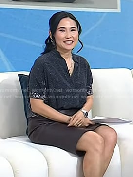 Vicky’s black leopard shirt on Today