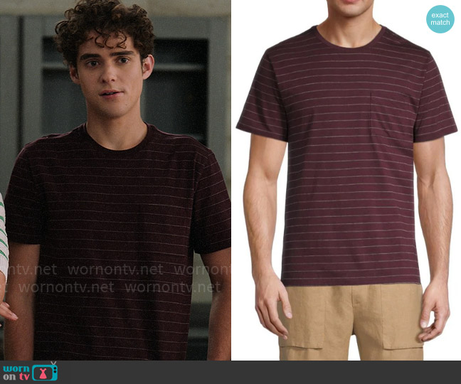 Vince Mini Jacquard Stripe T-Shirt worn by Ricky (Joshua Bassett) on High School Musical The Musical The Series