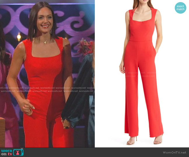 Vince Camuto Signature Stretch Crepe Jumpsuit worn by Desiree Siegfried on The Bachelorette