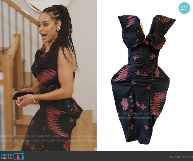 Vivienne Westwood Printed Dress worn by Sai De Silva on The Real Housewives of New York City